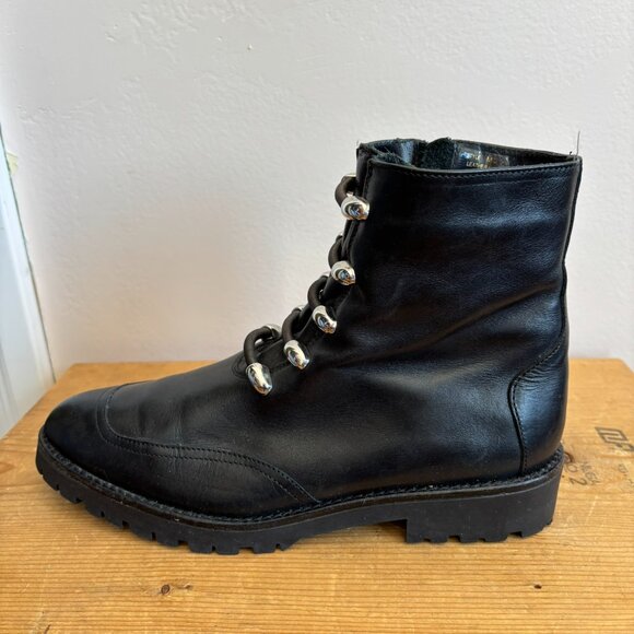 Fabianelli black leather ankle boots - Picture 3 of 9